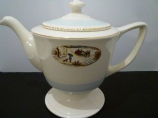 Homer Laughlin Currier And Ives Teapot