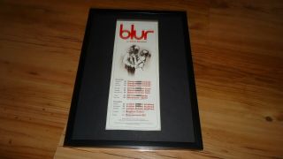 Blur 2003 Tour - Framed Press Release Promo Advert