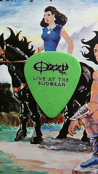 Ozzy Robert Trujillo Live At The Budokan Green Guitar Pick