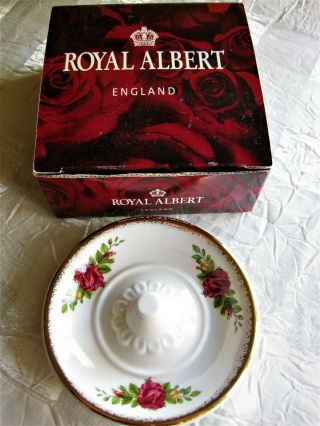 1962 Royal Albert Old Country Rose Fine Bone China Ring Jewelry Holder