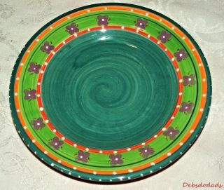 Four Tabletop Gallery Roxy Dinner Plates Hand Painted Ceramic Replacements
