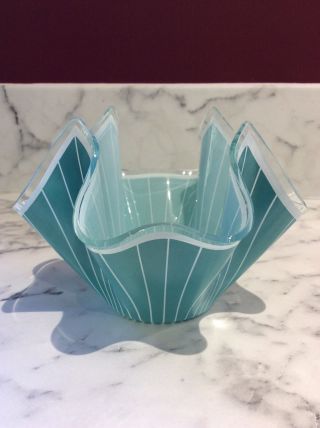 Chance Glass Handkerchief Vase Turquoise Teale