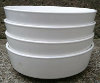 Set Of 4 Corning Centura White Cereal Bowls 5.  5” Wide 1.  75” Deep