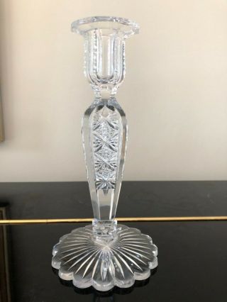 Exquisite Antique Vintage Art Cut Glass Crystal Candle Stick Ornament Decor Gift