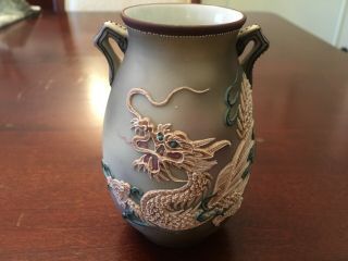 Antique Hand Painted Nipon Moriage Morimura Bros Dragon Vase / Small Urn