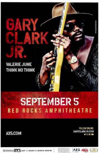 Gary Clark Jr.  Red Rocks 2019 Concert Poster Colorado Blues