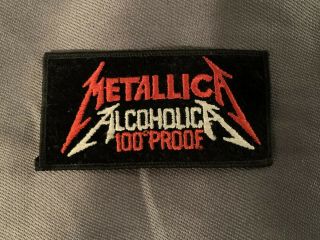 Metallica Alcoholica 100 Proof Patch - Vintage