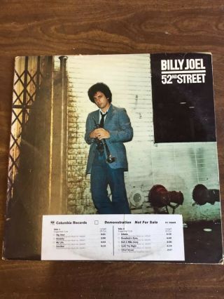 Billy Joel - 52nd Street Wlp Lp Vinyl Promo Rare