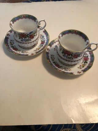 Rosina Queens Flower Of Amaran 2 Cups And Saucers