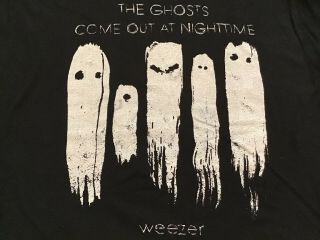 Weezer Rock Band Black T - Shirt " The Ghosts Come Out At Nighttime " - Mens Size Xl
