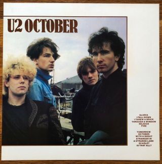 U2 October / Under A Blood Red Sky Rare Promo 12 X 12 Double Sided Poster Flat