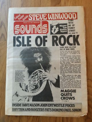 Sounds Music Newspaper May 12th 1973 Roy Wood Cover,  Poster