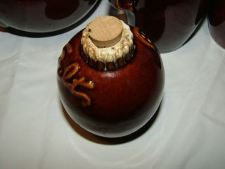 Vintage Brown Drip Glazed Hull Pottery Set Teapot Creamer Sugar S&P 6