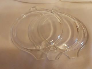 Set Of 3 Vintage Pyrex Clear Glass Lids 470 - C For Cinderella Casserole