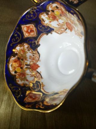 Vintage Royal Albert Cobalt Blue and Gold Heirloom Bone China Tea Cup and Saucer 6