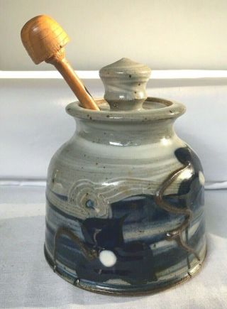Loess Hills Pottery Honey Pot And Dipper Designed By Jerry Kessler