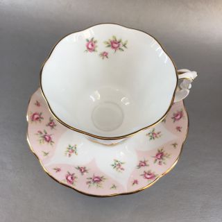 Royal Albert Debutante Romance Pink Bone China Tea Cup Saucer England 5