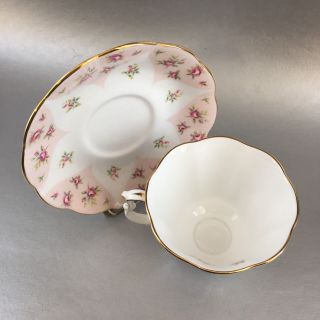 Royal Albert Debutante Romance Pink Bone China Tea Cup Saucer England 6