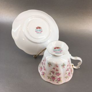 Royal Albert Debutante Romance Pink Bone China Tea Cup Saucer England 7