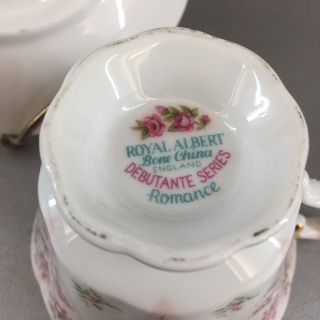 Royal Albert Debutante Romance Pink Bone China Tea Cup Saucer England 8