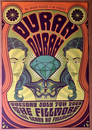 2009 Duran Guran Fillmore Concert Poster Bgf1019