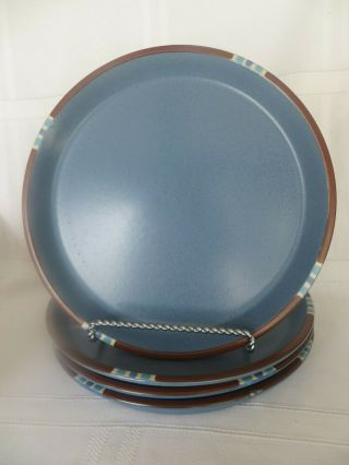 3 Dansk Mesa Blue Japan Dinner Plates 10 3/8 " Some Wear