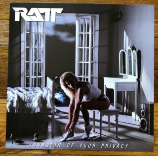 Ratt Invasion Of Your Privacy Rare Promo 12 X 12 Poster Flat 1985