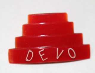 Devo Plastic Hat Vintage Pinback Button Buttons