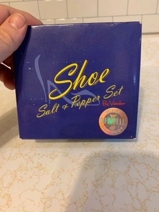 Vintage Vandor Elvis Presley Blue suede shoes Salt & Pepper Mib 2000
