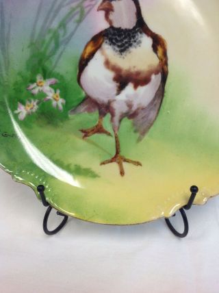 Vintage Limoges Bird Plate France Coronet (George Borgfeldt) Signed L.  Courdert 3