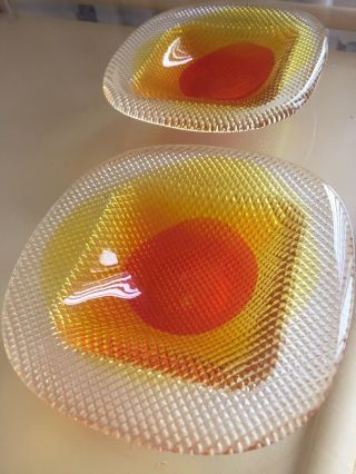 Funky Murano Glass Pin Dishes / Ash Trays (possibly Venezia Glass) 2