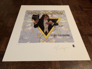 Alice Cooper Plate Signed Limited Edition Licenced Lithograph 2715/9800