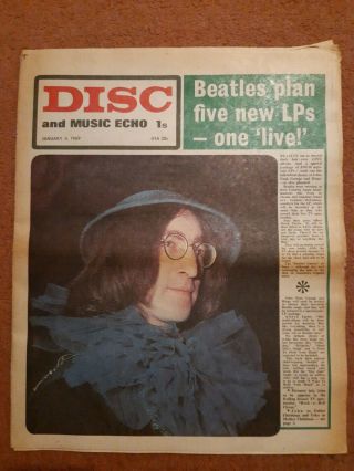 Disc And Music Echo January 4th 1969 John Lennon Beatles Plan 5 Lps