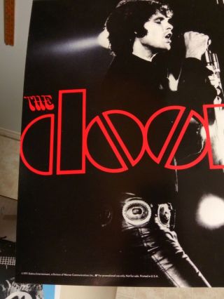 DOORS IN CONCERT PROMO POSTER 1991 FLAT 2 SIDED JIM MORRISON FEATURED 2