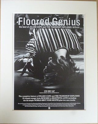 Julian Cope Floored Genius 1992 Music Press Poster Type Advert In Mount