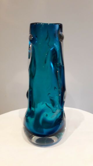 Whitefriars Knobbly Vase Kingfisher Blue