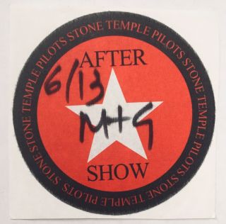 Stone Temple Pilots 1999 Concert Tour Backstage After Show Pass Weiland