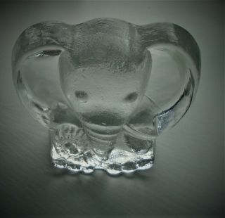 Vintage Riedel Austrian Crystal Art Glass Elephant Figurine/paperweight