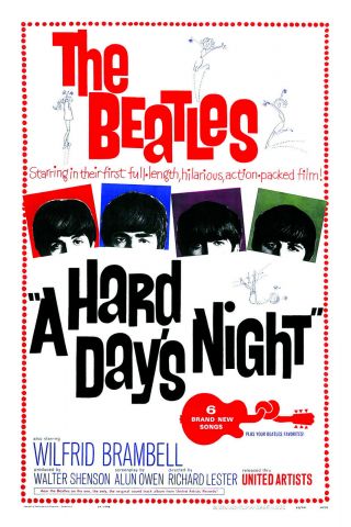 The Beatles Hard Days Night Usa Movie Promotional Poster 13x19