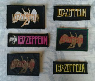 Led Zeppelin Printed Embroidered Patches X6 Vintage 184