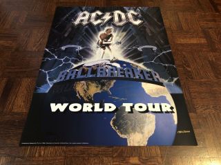 Acdc Ballbreaker Licensed Plate Signed Limited Edition Lithograph 1980/5000
