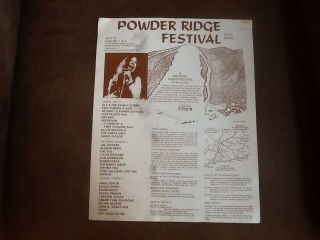 Powder Ridge Festival 1970 Poster Janis Joplin,  Joe Cocker,  Chuck Berry,  Others