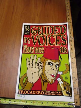 2001 Rock Roll Concert Poster Guided By Voices The Pearly Gates
