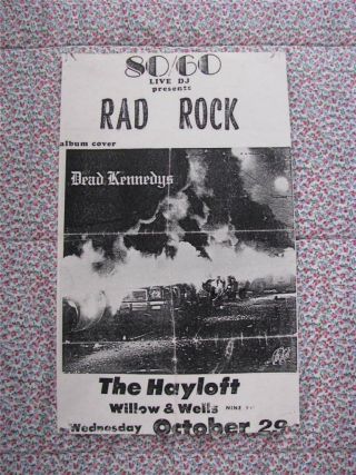Rad Rock Dead Kennedys Show Punk Flyer 