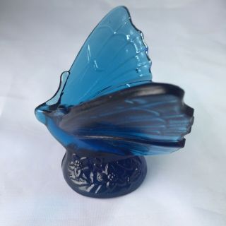Fenton Art Glass Indigo Blue Butterfly