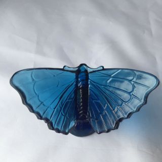 Fenton Art Glass Indigo Blue Butterfly 2
