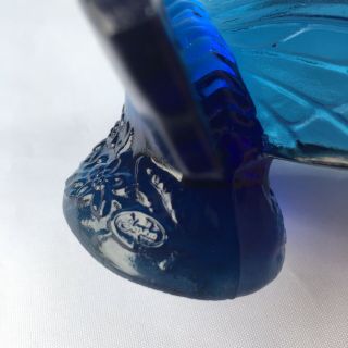 Fenton Art Glass Indigo Blue Butterfly 5