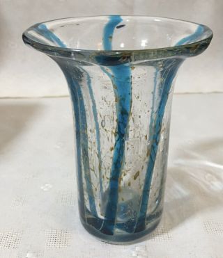 Mdina Glass Malta Vase 06.  Signed Base Tba
