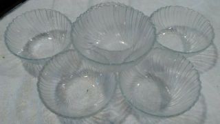 Arcoroc – Seabreeze – 6 Clear Glass Bowls 5 - 1/2 " Bin 1017