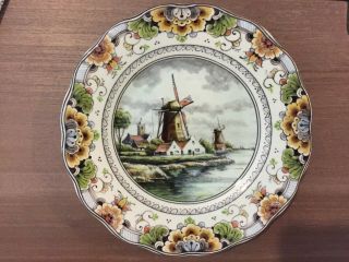 Vintage Delft Polychrome Wall Plate Hand Painted Vibrant Colors